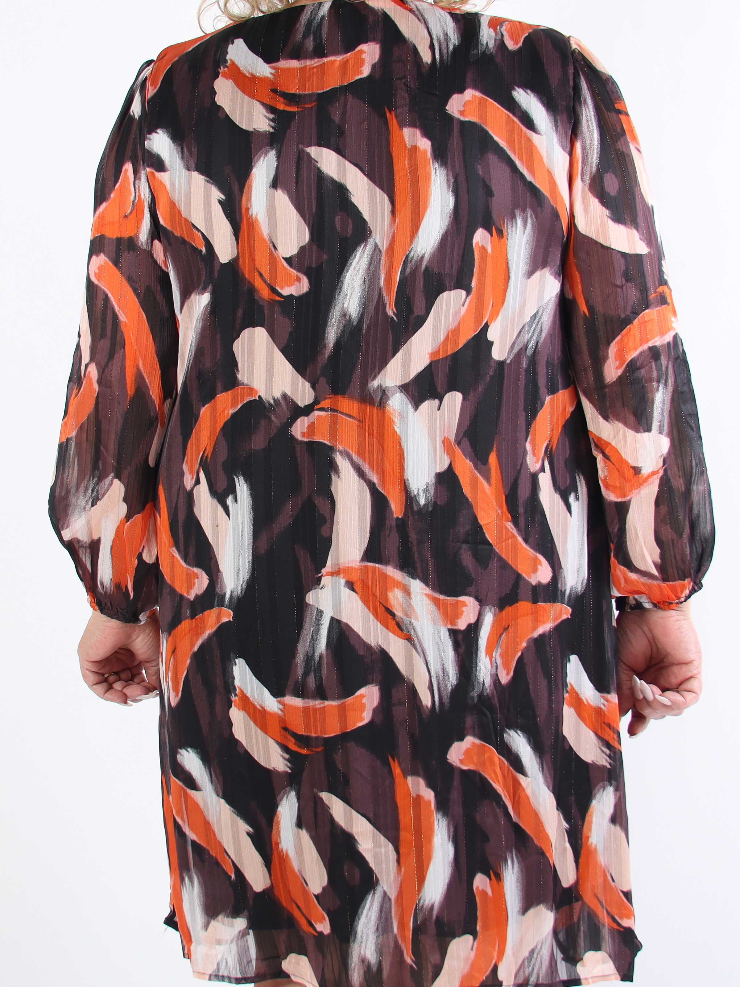 Filipa - Mönstrad tunikaklänning med glittertrådar